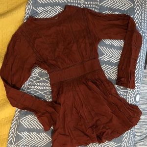 Free People Rust Orange Dress